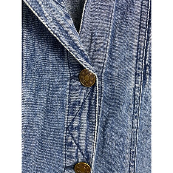 Skyline Collection Blue Sleeveless Button Up Denim Top Women size XL Classic - Picture 12 of 15
